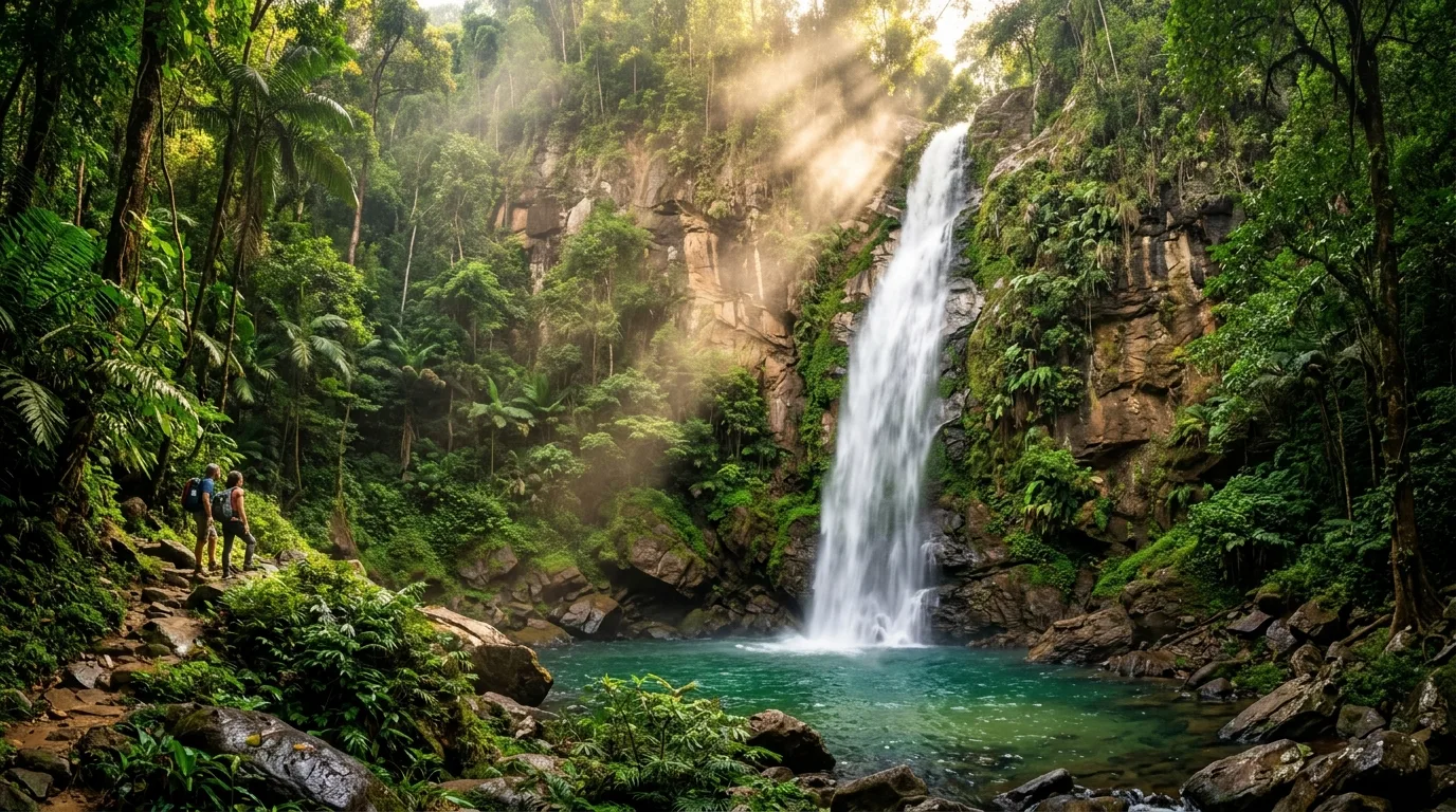 Bacho Waterfall in the Jungle Bacho Waterfall in the Jungle in Narathiwat, Narathiwat, Thailand