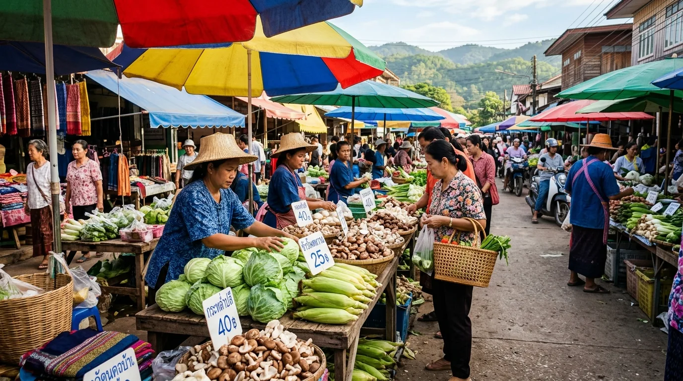 Fresh Market Morning in Pak Chong Town Fresh Market Morning in Pak Chong Town in Pak Chong, Nakhon Ratchasima, Thailand