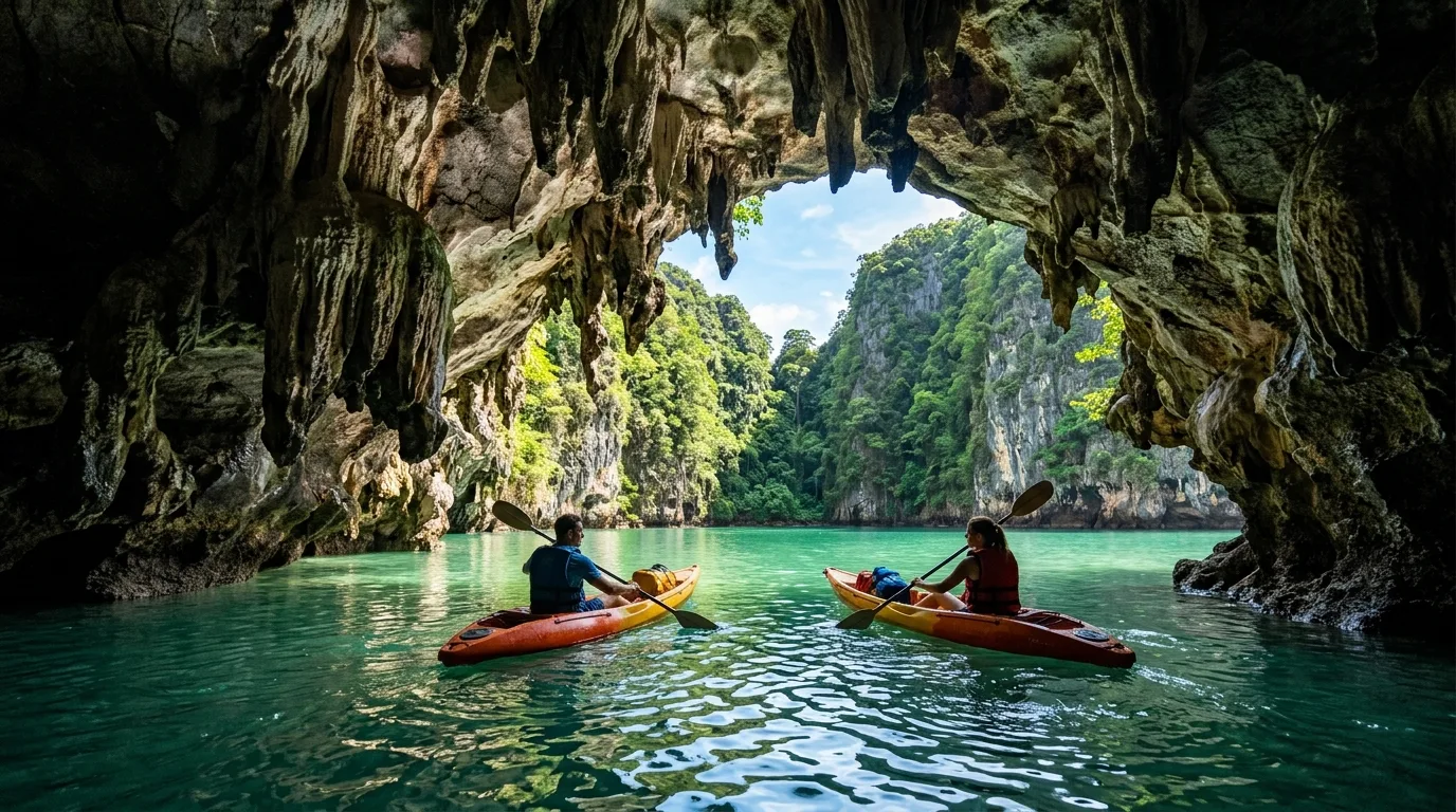 Sea Kayaking Through Mangrove Caves Sea Kayaking Through Mangrove Caves in Phang Nga, Phang Nga, Thailand