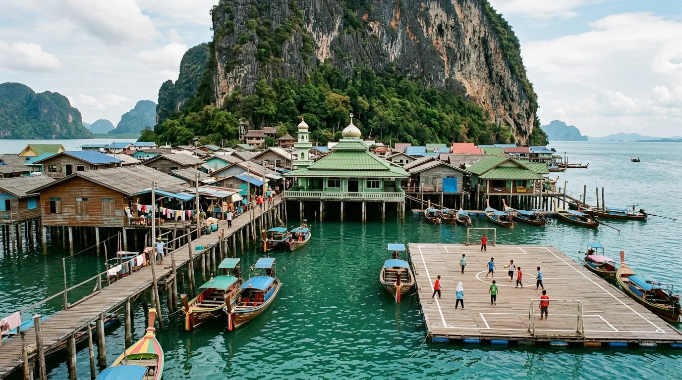 Muslim Fishing Village on Stilts Muslim Fishing Village on Stilts in Phang Nga, Phang Nga, Thailand