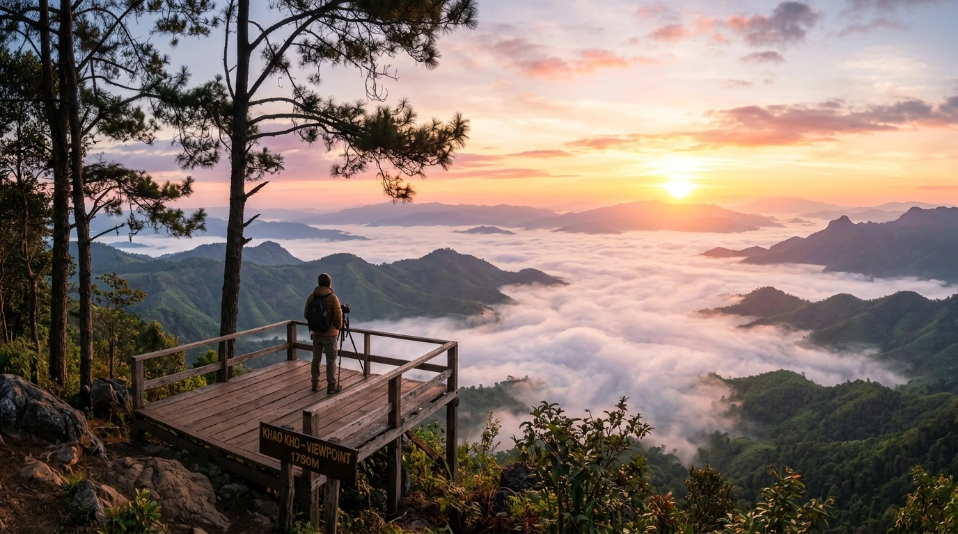 Khao Kho Sea of Mist at Sunrise — Phetchabun, Phetchabun, Thailand