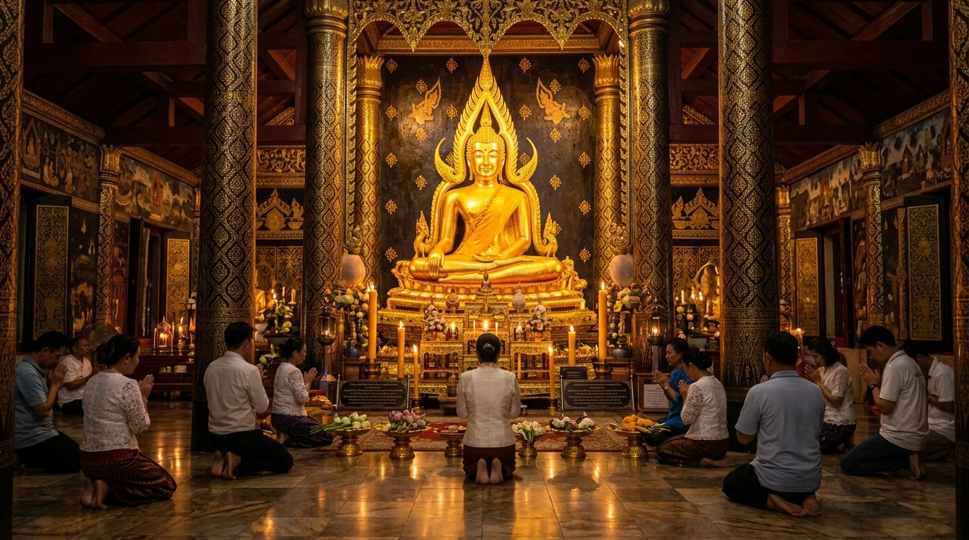 Phra Buddha Chinnarat at Wat Phra Si Rattana Mahathat — Phitsanulok, Phitsanulok, Thailand