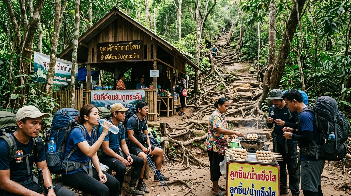 The Challenging 9-Kilometer Ascent The Challenging 9-Kilometer Ascent at Phu Kradueng, Loei, Thailand