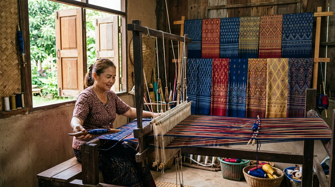 Isan Silk Weaving Village Isan Silk Weaving Village in Roi Et, Roi Et, Thailand