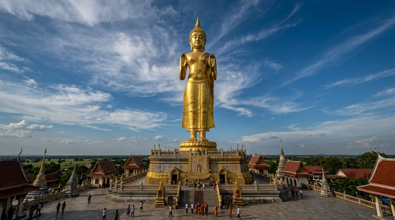 Tallest Standing Buddha in Thailand — Roi Et, Roi Et, Thailand