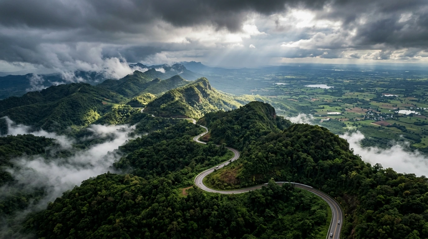 Phu Phan Mountain Panorama — Sakon Nakhon, Sakon Nakhon, Thailand