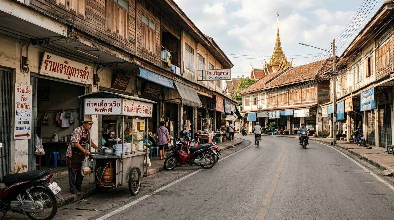 Quiet Central Plains Small-Town Life Quiet Central Plains Small-Town Life in Sing Buri, Sing Buri, Thailand