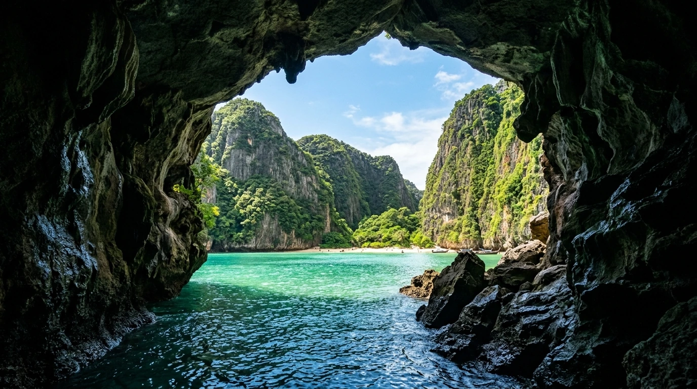 Emerald Cave and Hidden Beach — Trang, Trang, Thailand