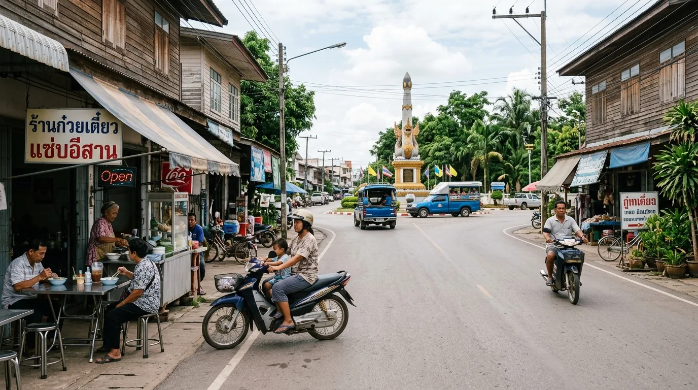 Quiet Isan Town Between Festivals Quiet Isan Town Between Festivals in Yasothon, Yasothon, Thailand